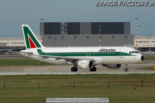 2007-08-24 Malpensa 950 I-BIKG Airbus A320 Alitalia